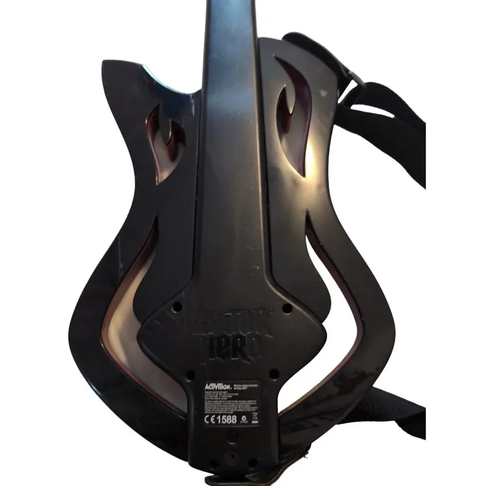 XBOX 360 Guitar Hero Warriors Of Rock Controller W/Strap NO DONGLE UNTESTED.